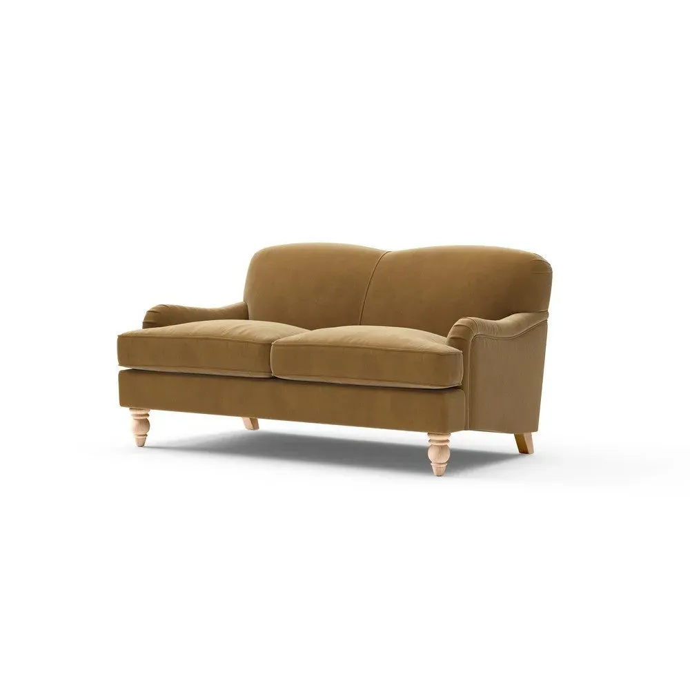 2-Seater Sofa - Mustard, Matt Velvet image