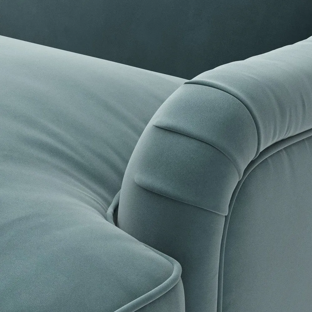 2-Seater Sofa - Teal, Matt Velvet