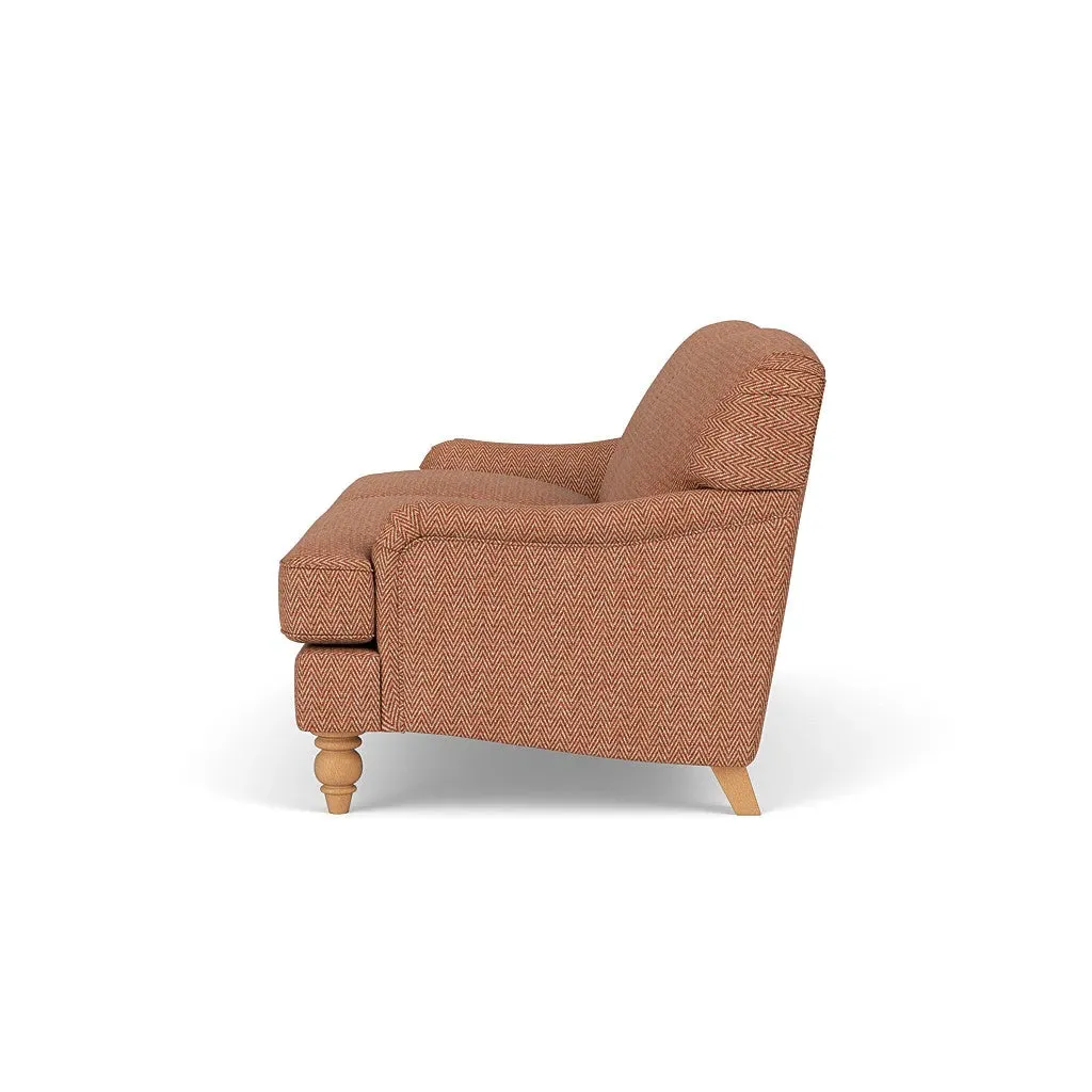 3-Seater Sofa - Brick, Herringbone Weave