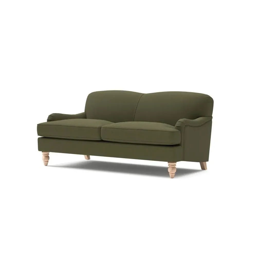 3-Seater Sofa - Forest Green, Linen Mix