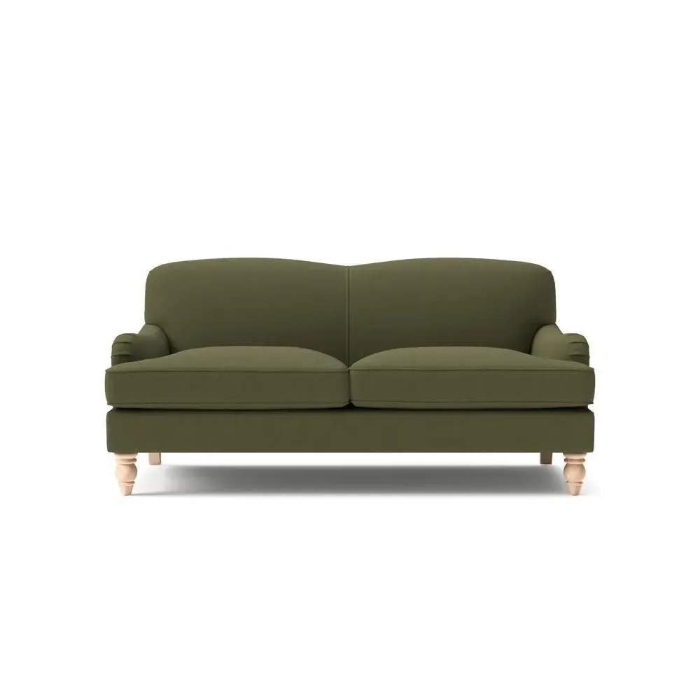 3-Seater Sofa - Forest Green, Linen Mix