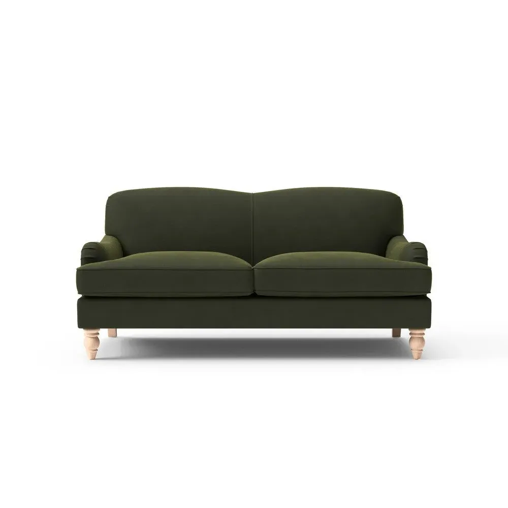 3-Seater Sofa - Forest Green, Matt Velvet
