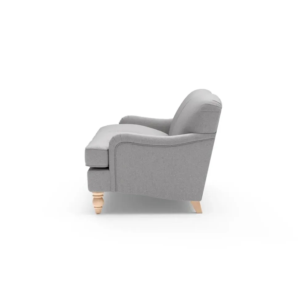 3-Seater Sofa - Grey Marl, Rustic Weave