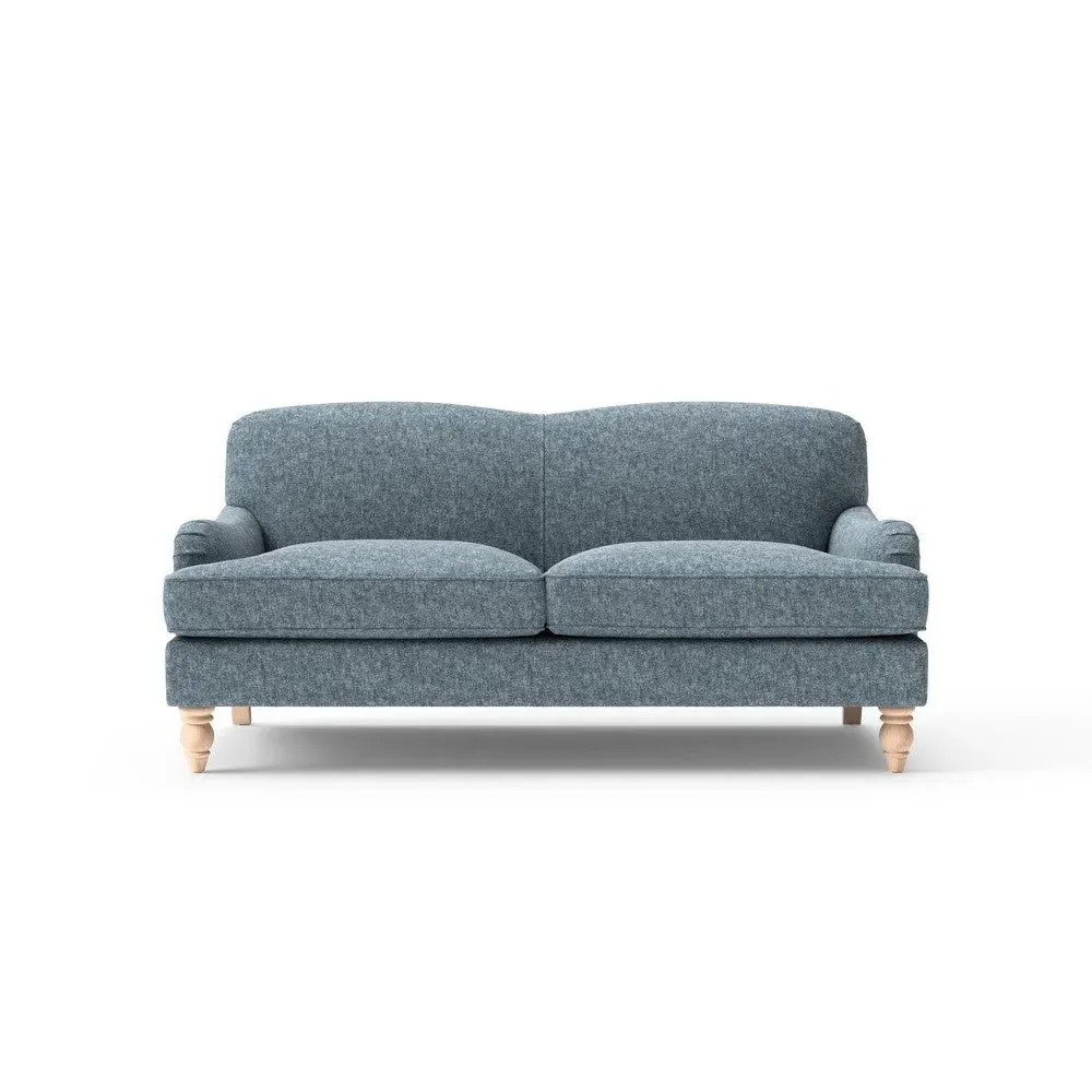 3-Seater Sofa - Mid Blue, Aquaclean Oxford