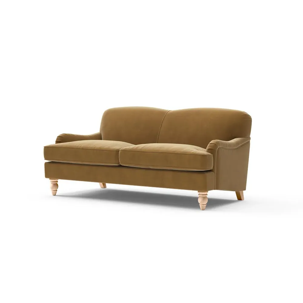 3-Seater Sofa - Mustard, Matt Velvet