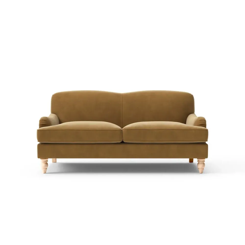 3-Seater Sofa - Mustard, Matt Velvet image