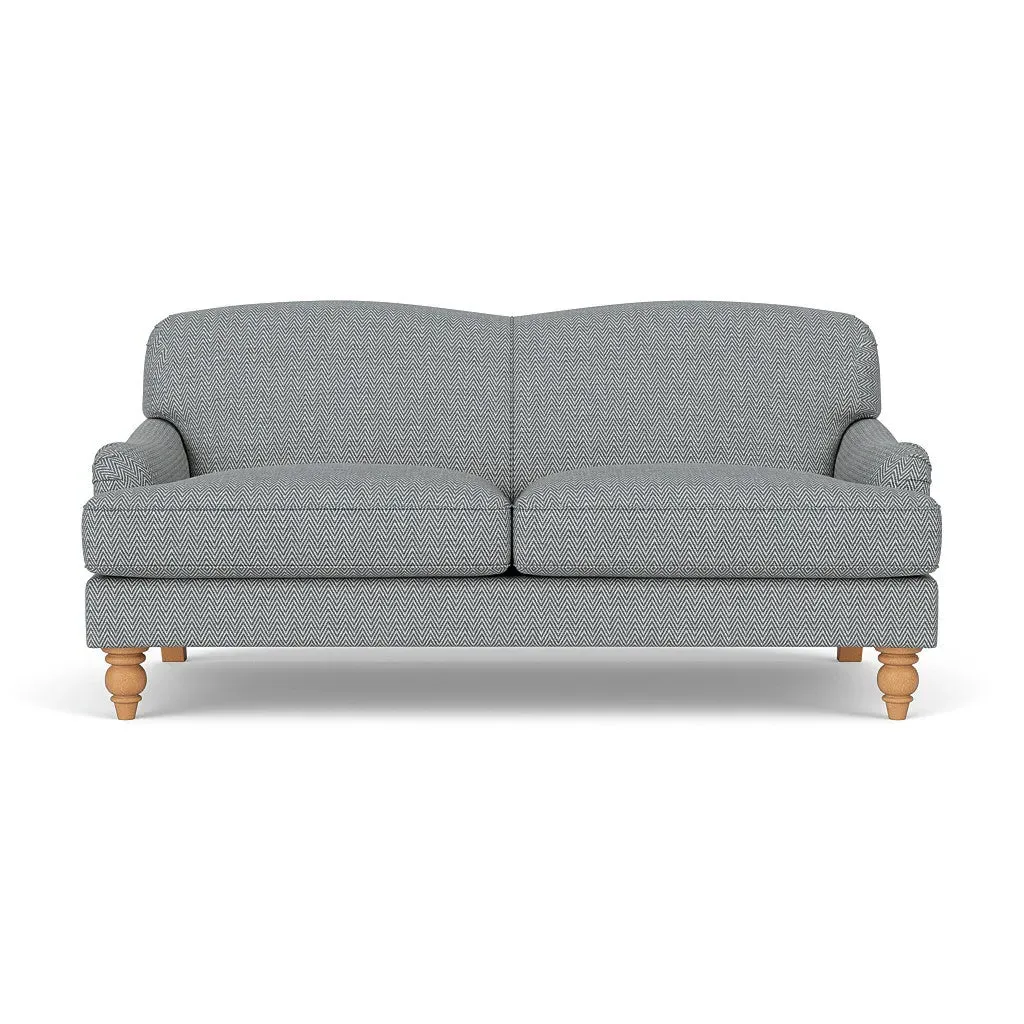 3-Seater Sofa - Navy, Herringbone Weave