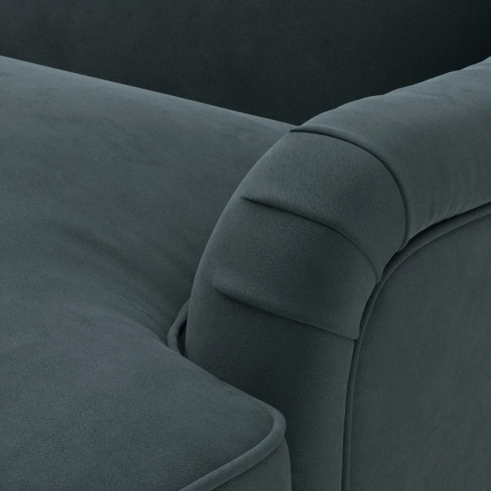 4-Seater Sofa - Blue, Matt Velvet