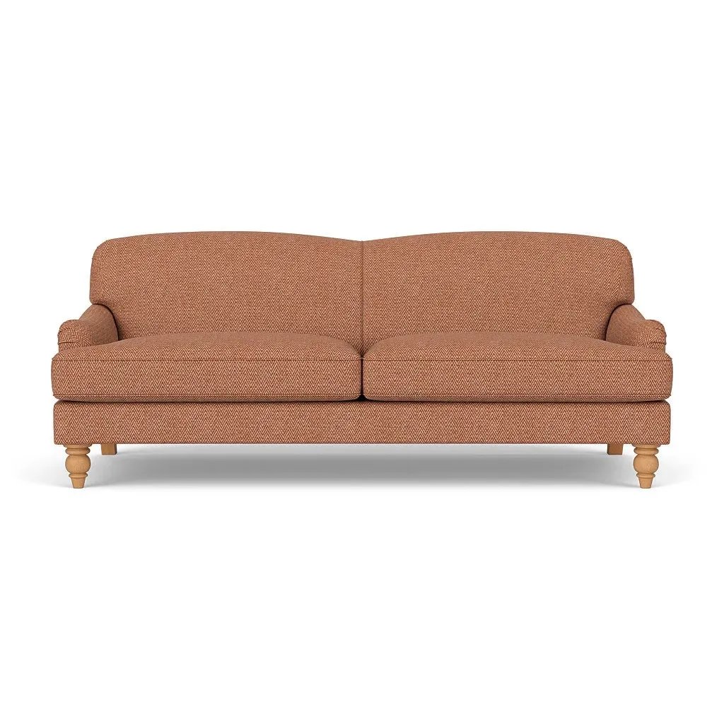 4-Seater Sofa - Brick, Herringbone Weave