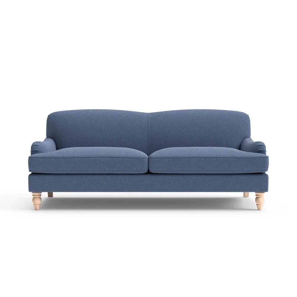 4-Seater Sofa - Dark Blue, Cotton
