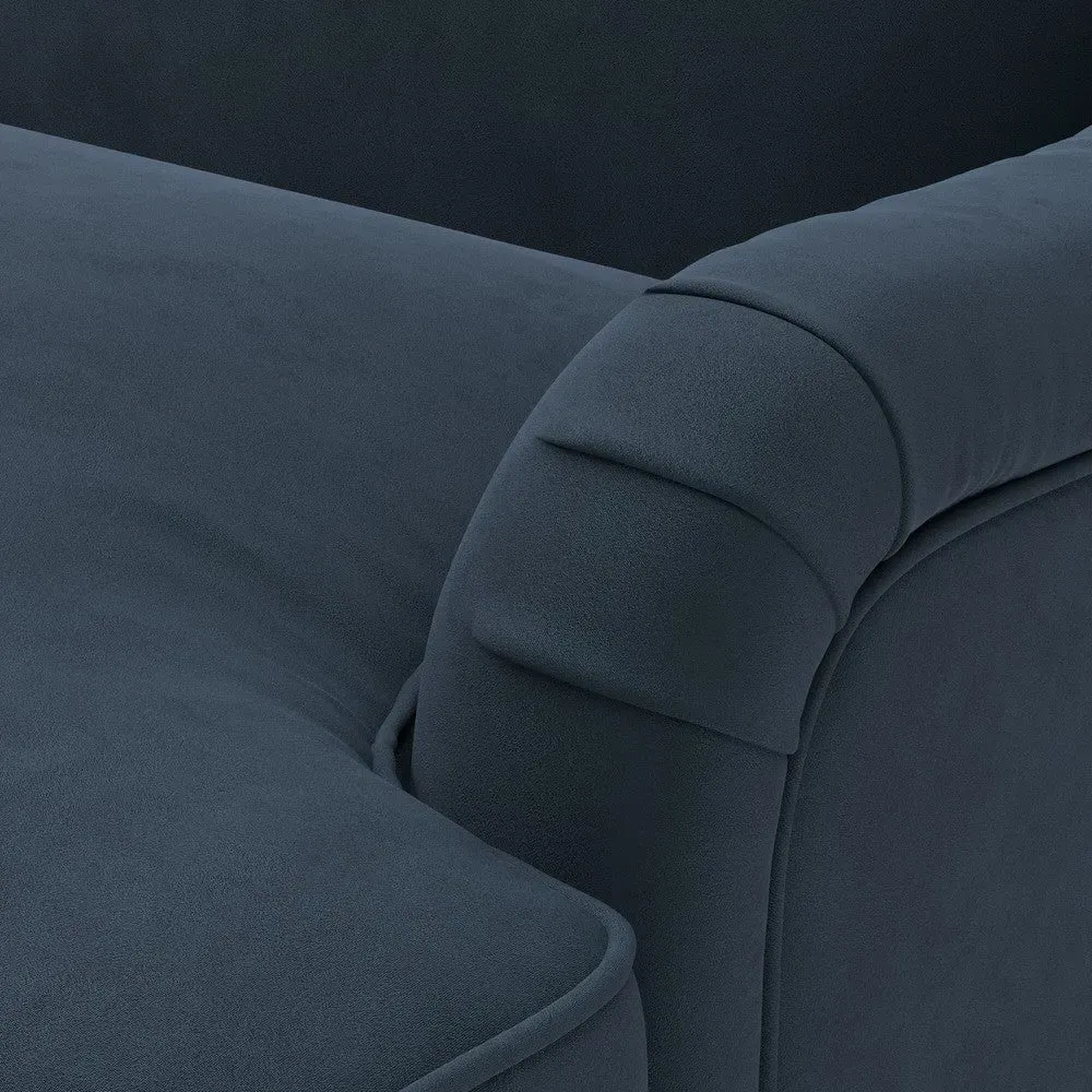 4-Seater Sofa - Dark Blue, Matt Velvet