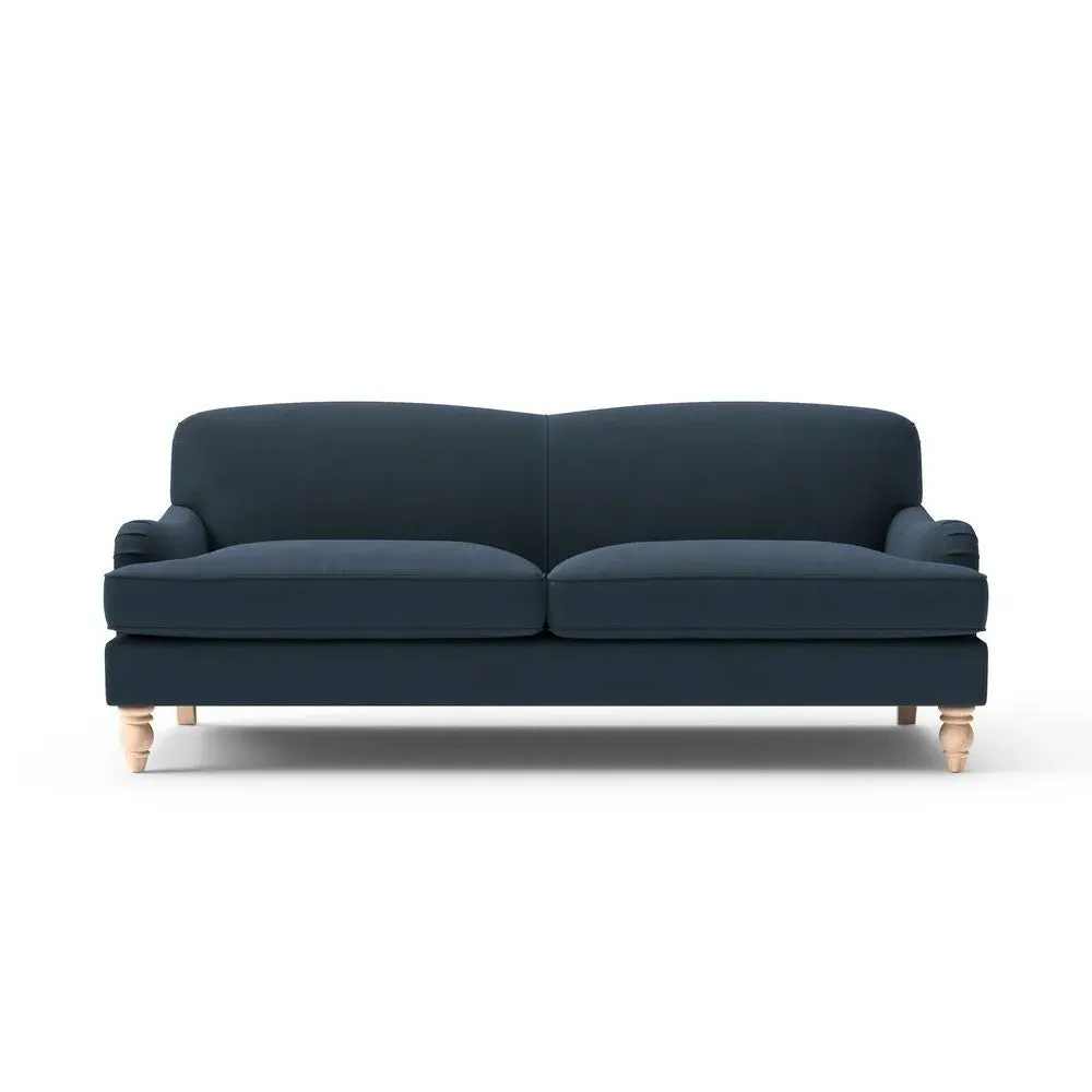 4-Seater Sofa - Dark Blue, Matt Velvet image