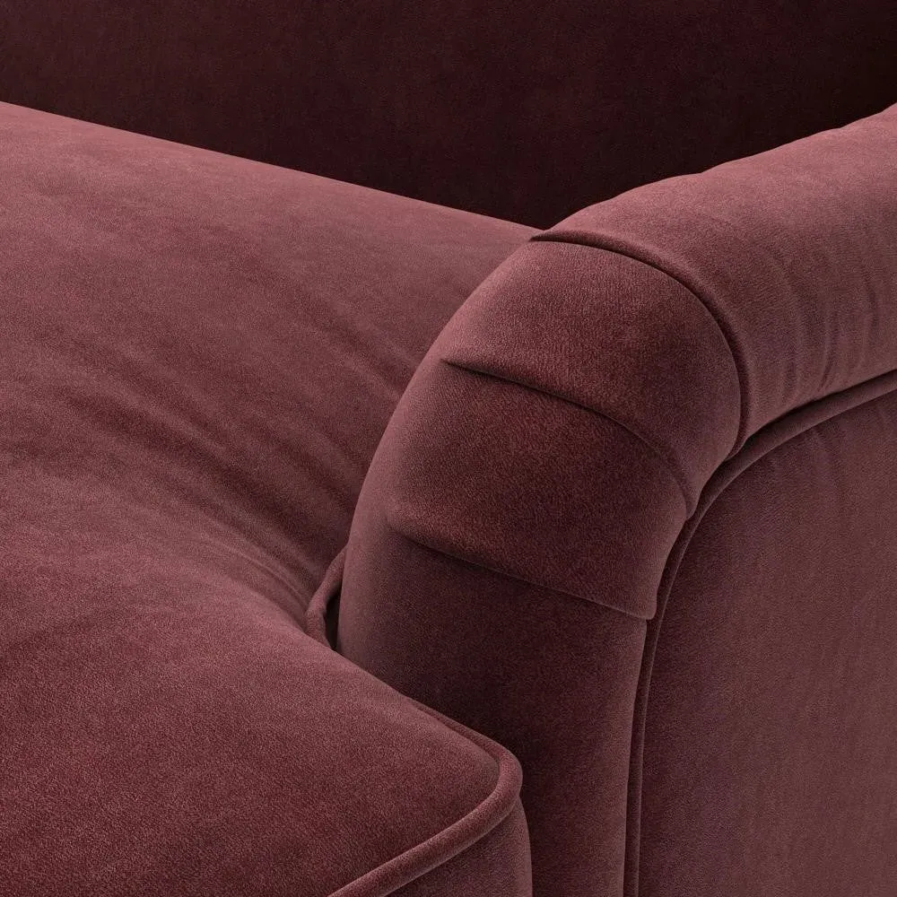 4-Seater Sofa - Dark Rosehip, Matt Velvet