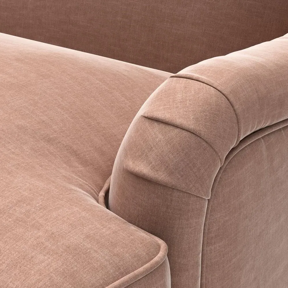 4-Seater Sofa - Dusky Rose, Eco Chenille