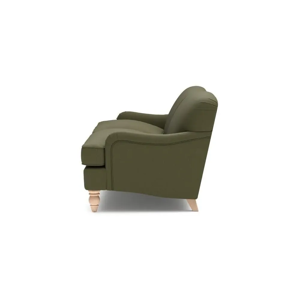 4-Seater Sofa - Forest Green, Linen Mix
