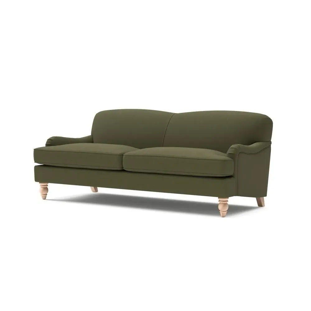 4-Seater Sofa - Forest Green, Linen Mix