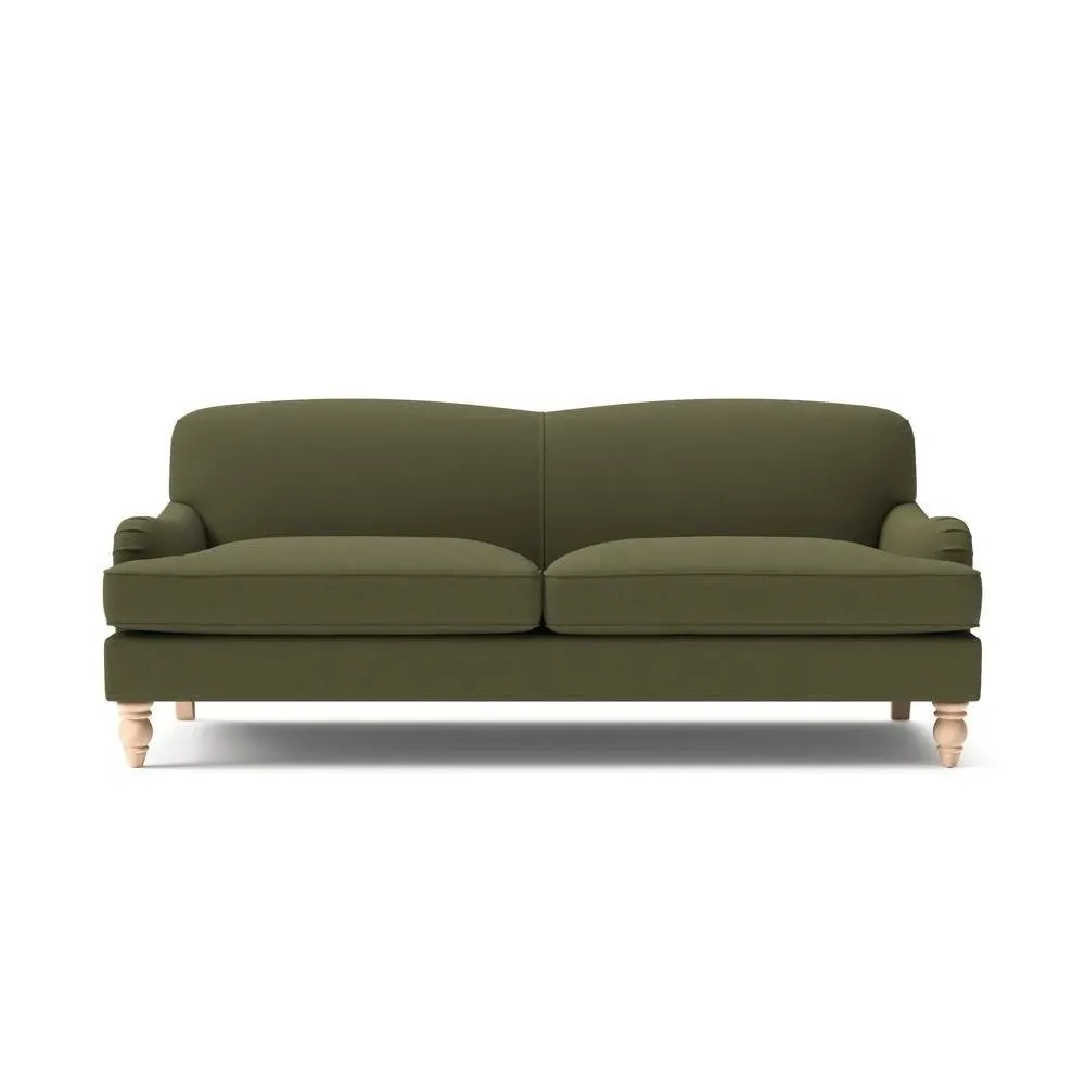 4-Seater Sofa - Forest Green, Linen Mix
