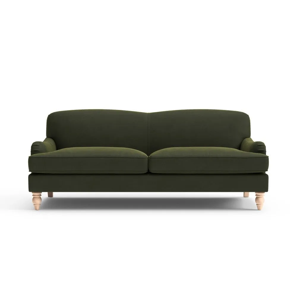 4-Seater Sofa - Forest Green, Velvet