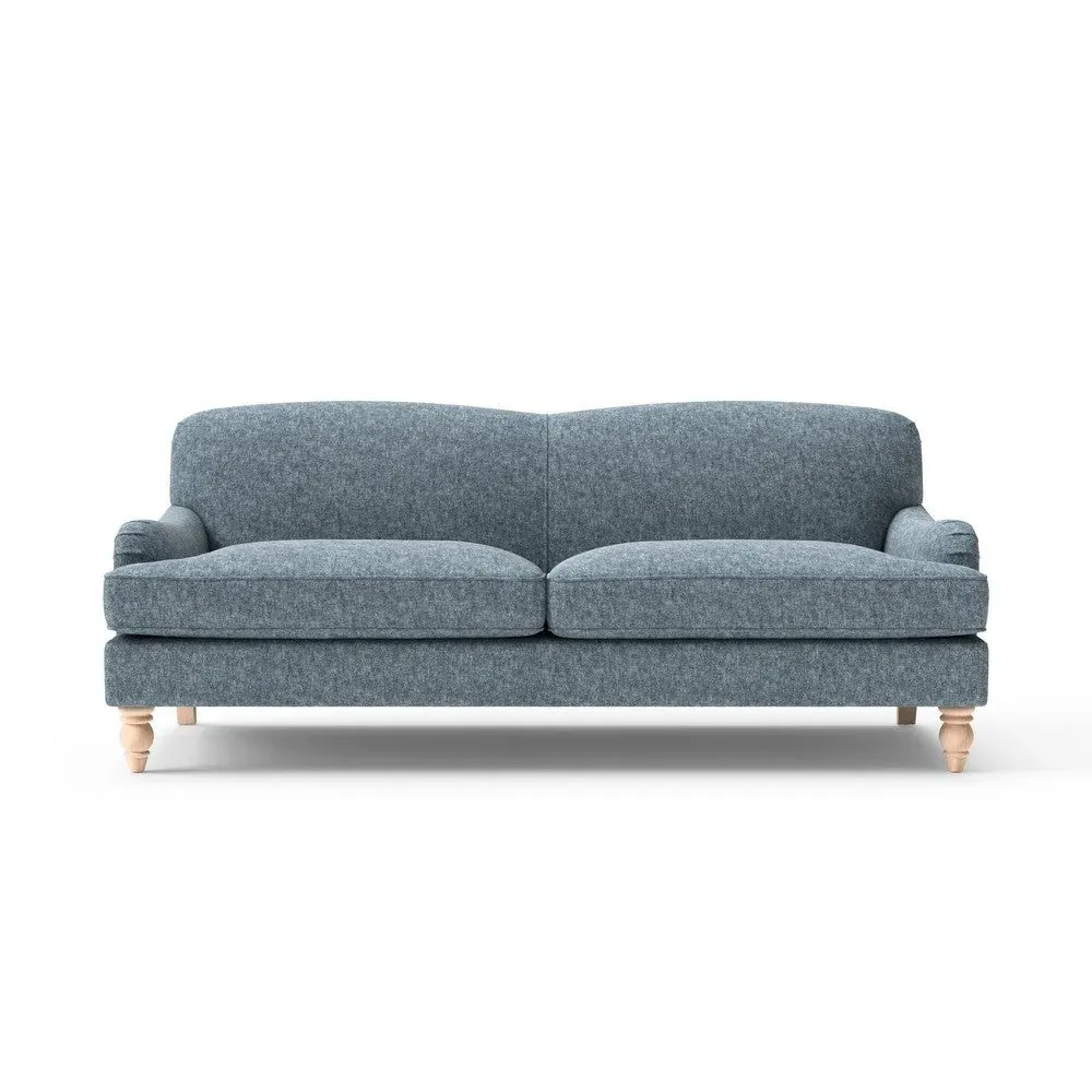4-Seater Sofa - Mid Blue, Aquaclean Oxford