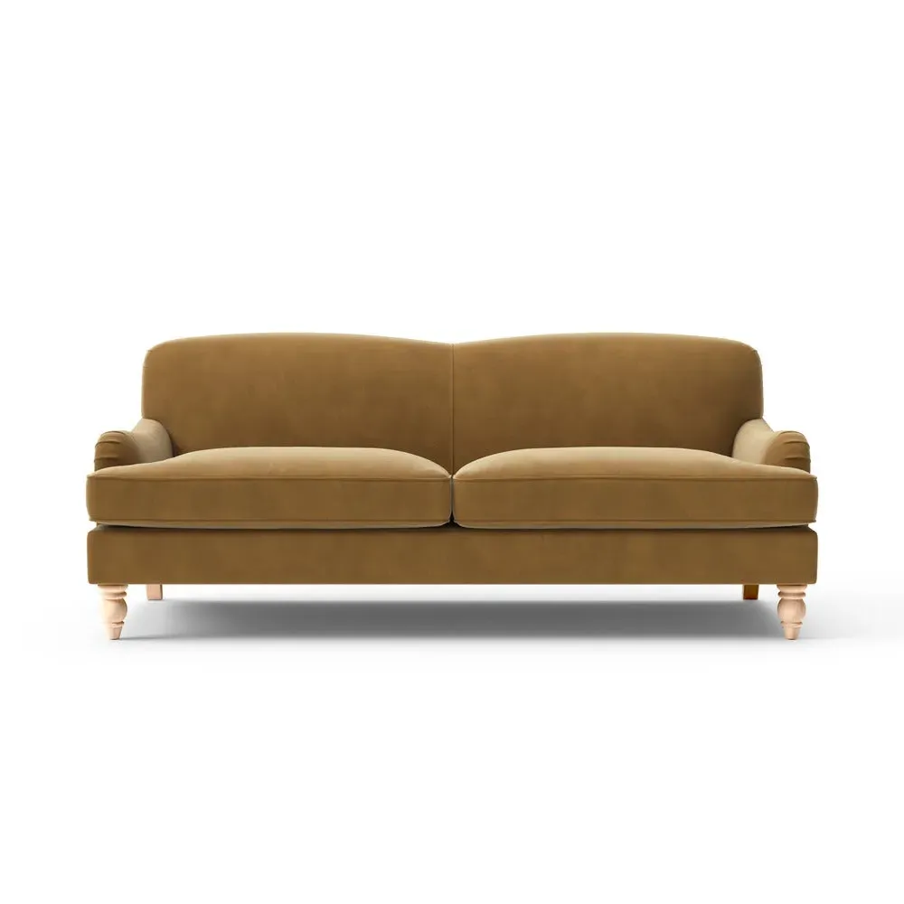 4-Seater Sofa - Mustard, Matt Velvet