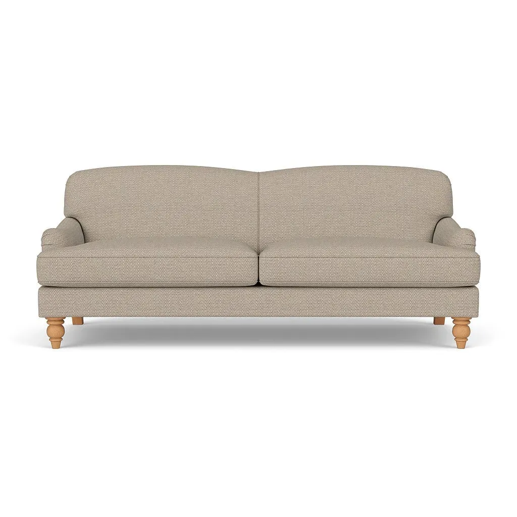 4-Seater Sofa - Natural, Herringbone Weave