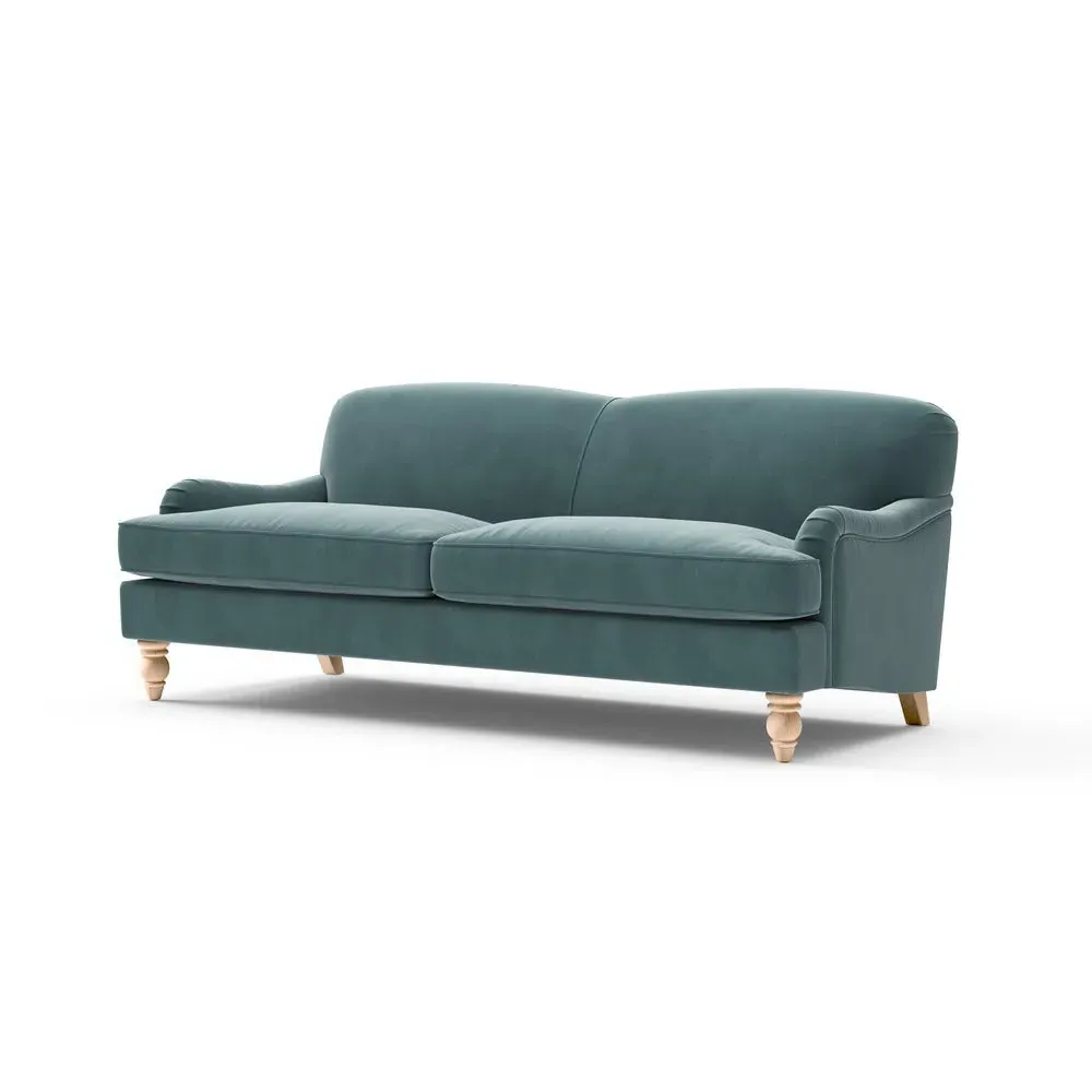 4-Seater Sofa - Teal, Matt Velvet