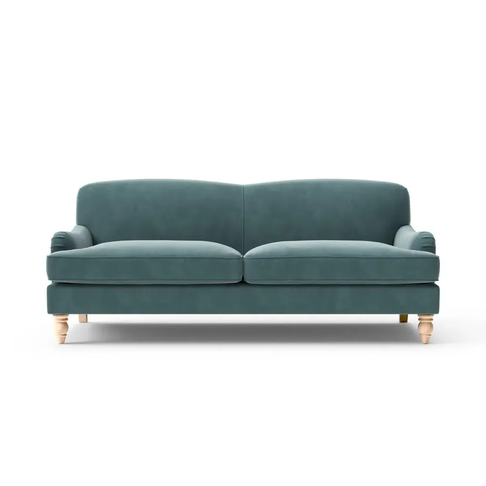 4-Seater Sofa - Teal, Matt Velvet