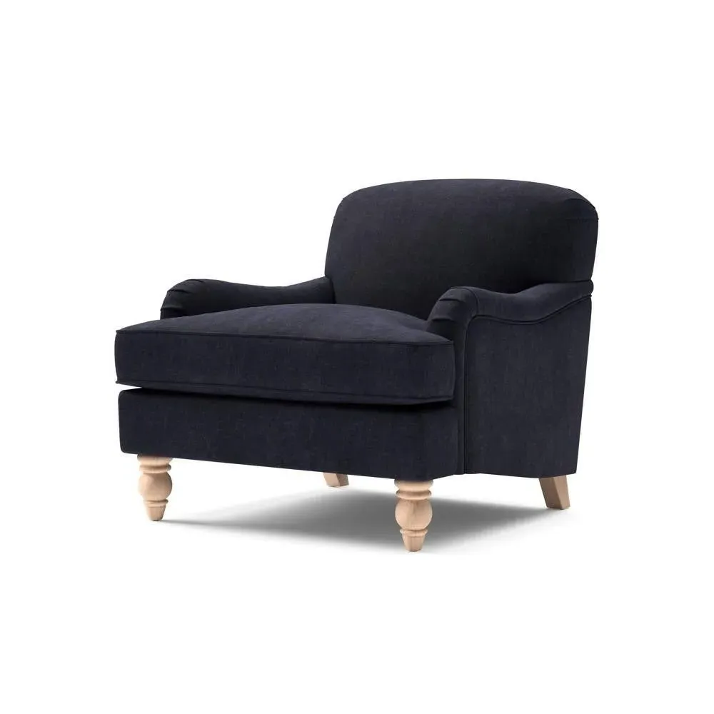 Armchair - Black, Eco Chenille