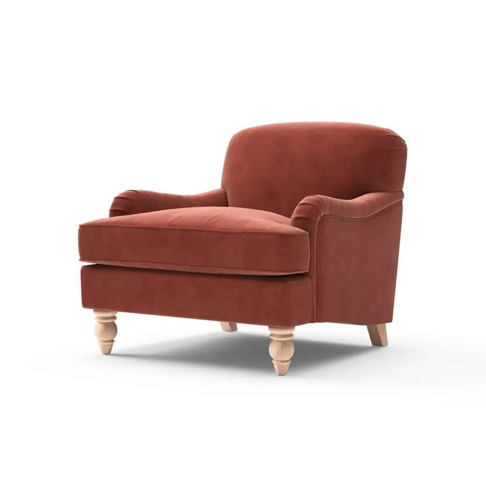 Armchair - Brick, Matt Velvet