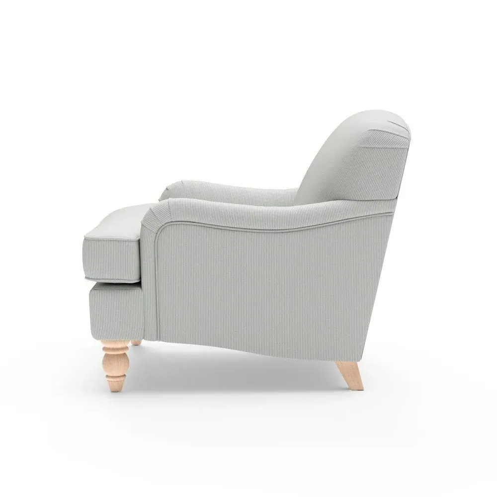 Armchair Broadway Stripe - Duck Egg