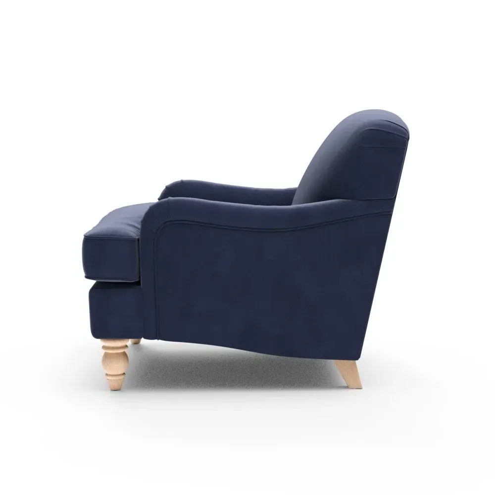Armchair - Deep Blue, Matt Velvet