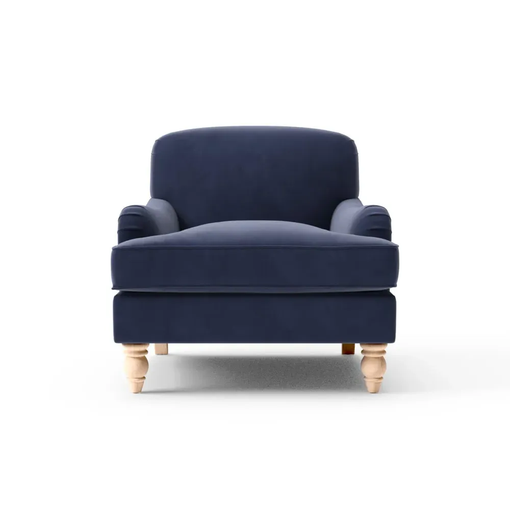 Armchair - Deep Blue, Matt Velvet
