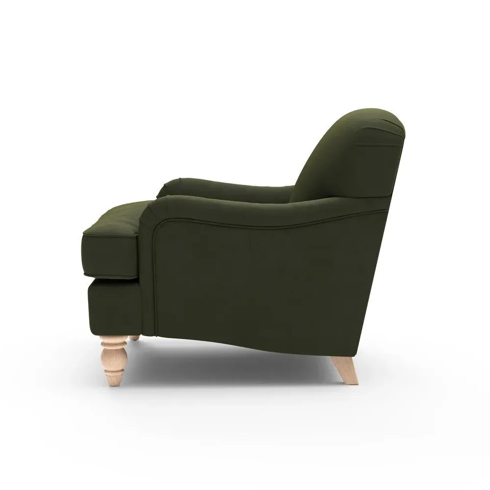 Armchair - Forest Green, Matt Velvet