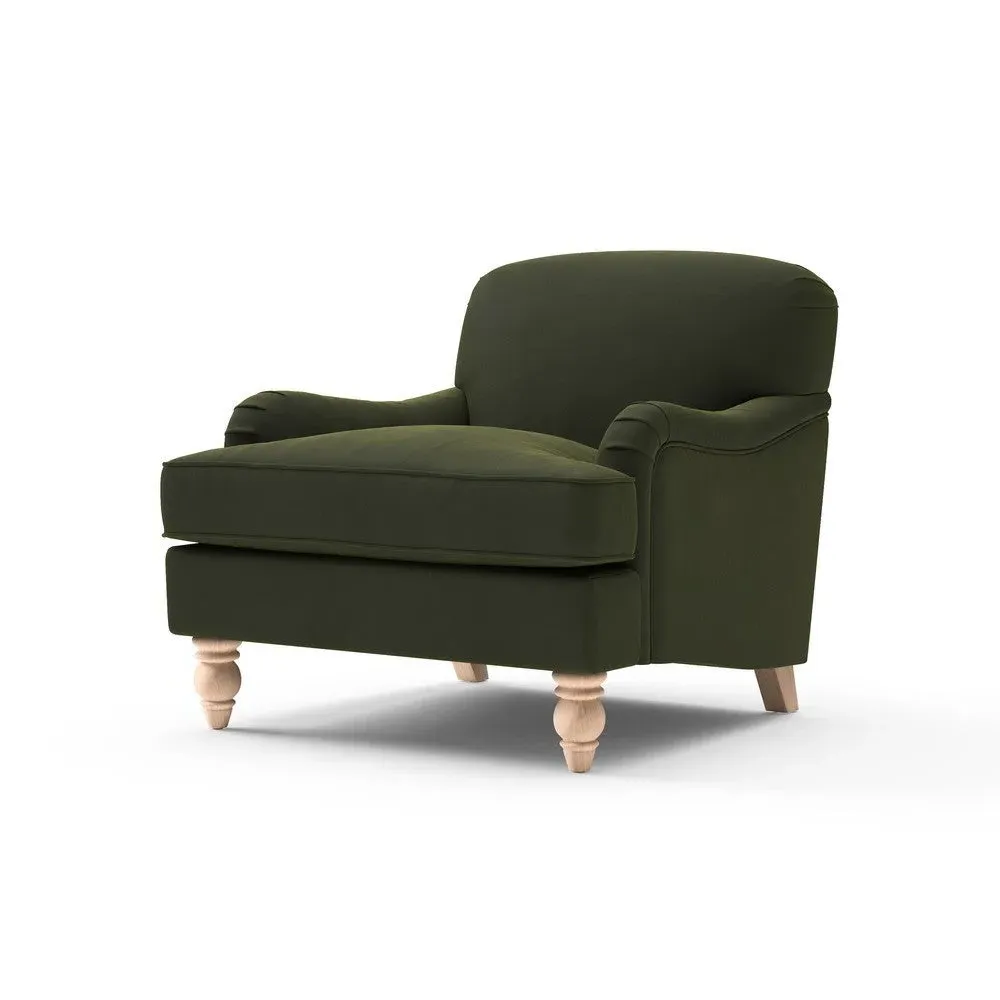 Armchair - Forest Green, Matt Velvet