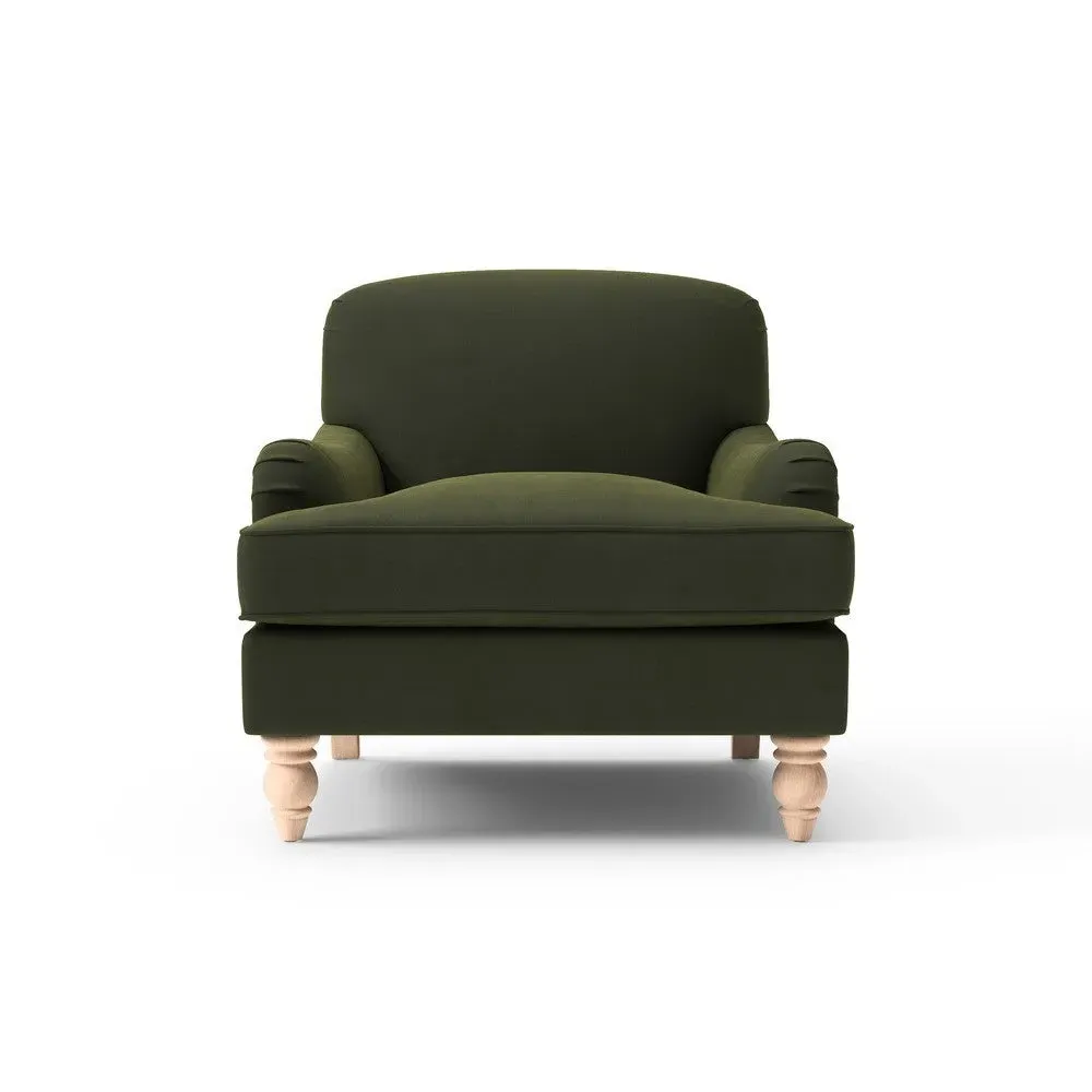 Armchair - Forest Green, Matt Velvet