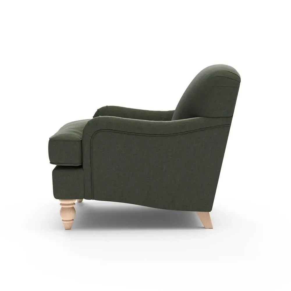 Armchair - Green, Eco Chenille