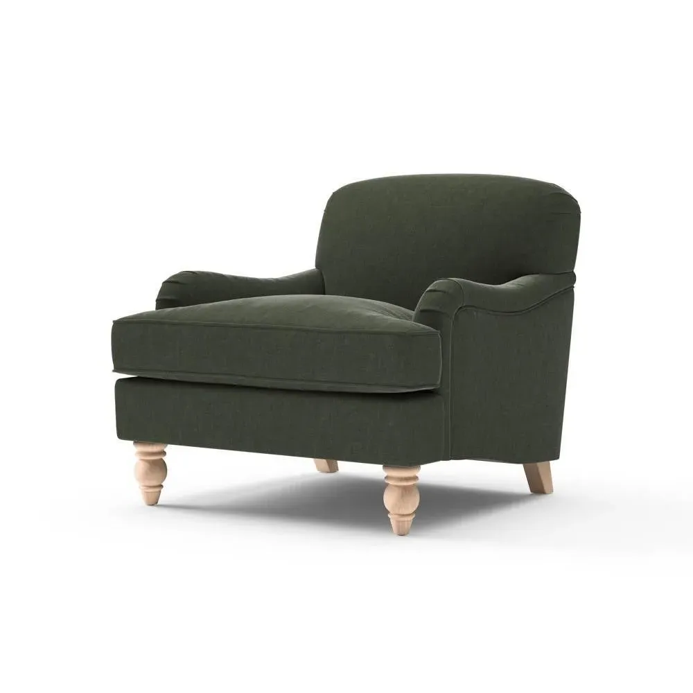 Armchair - Green, Eco Chenille