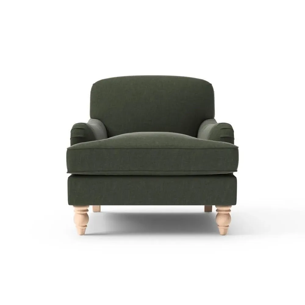 Armchair - Green, Eco Chenille