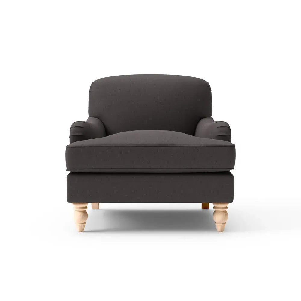 Armchair - Grey Brown, Chunky Cotton image
