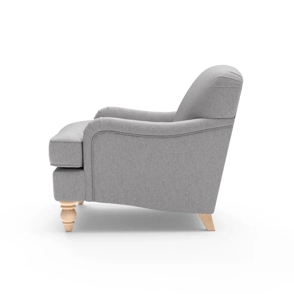 Armchair - Grey Marl, Rustic Weave