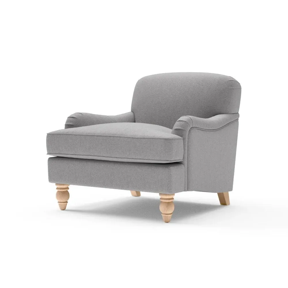 Armchair - Grey Marl, Rustic Weave