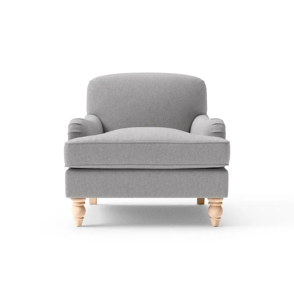 Armchair - Grey Marl, Rustic Weave