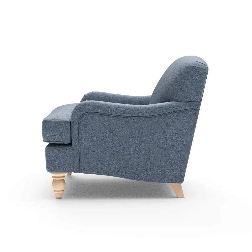 Armchair - Indigo, Rustic Weave