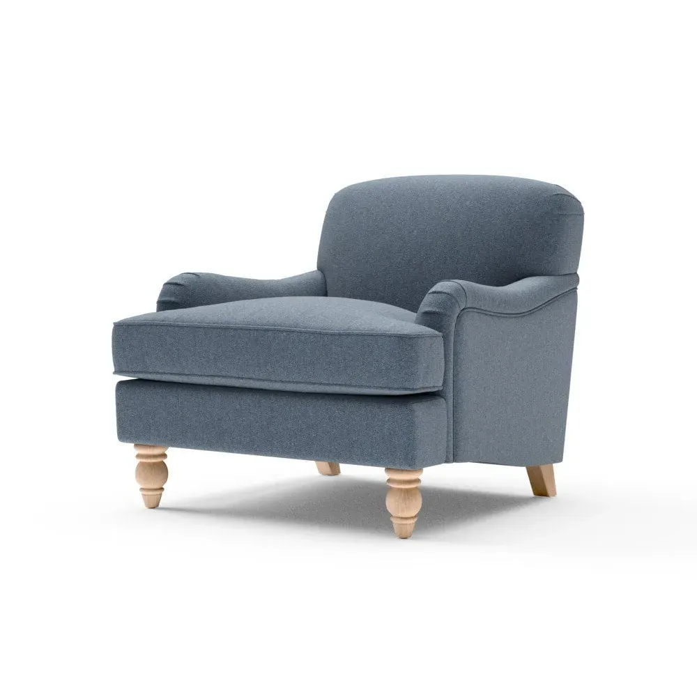 Armchair - Indigo, Rustic Weave