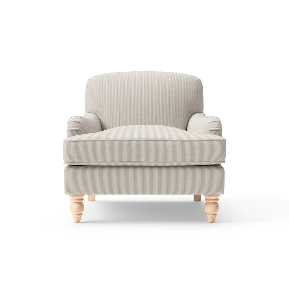 Armchair - Natural, Broadway Stripe