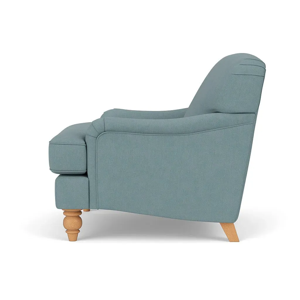Armchair - Sky Blue, House Linen Mix by The Cotswold Company, image 3