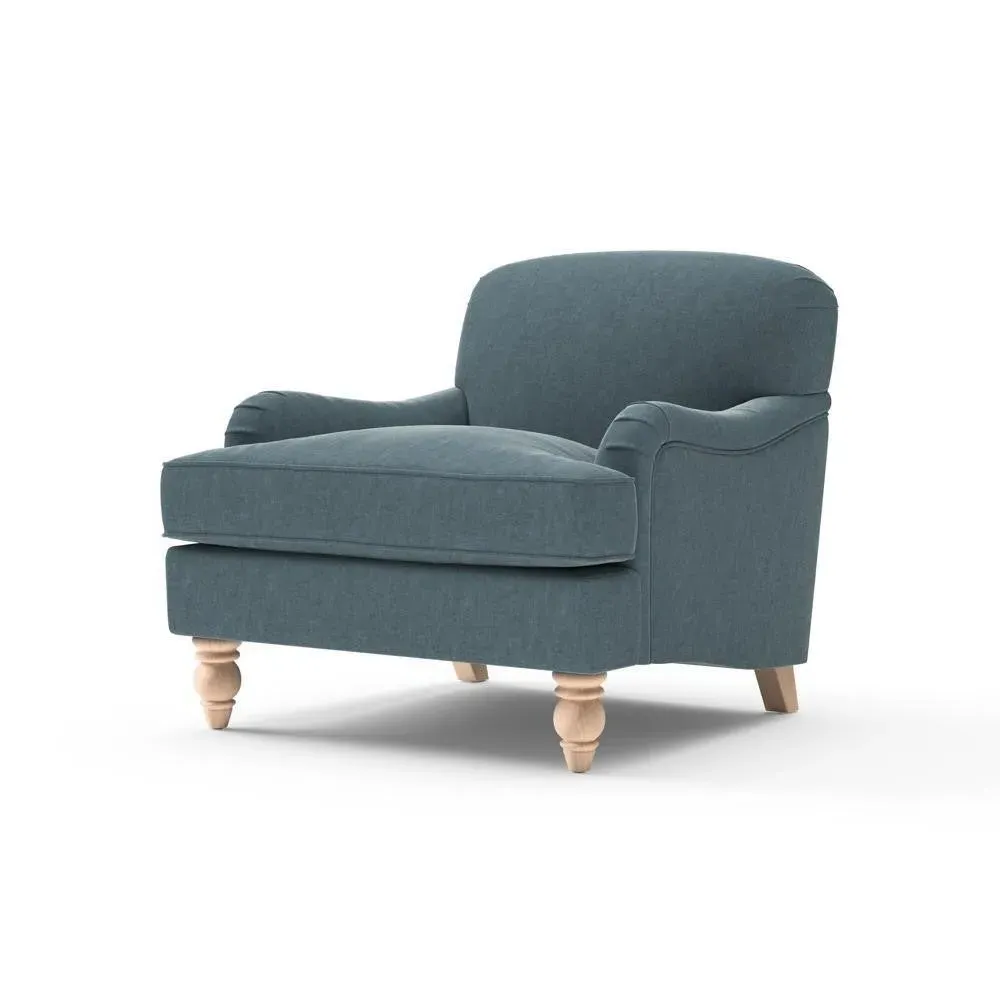 Armchair - Teal, Eco Chenille