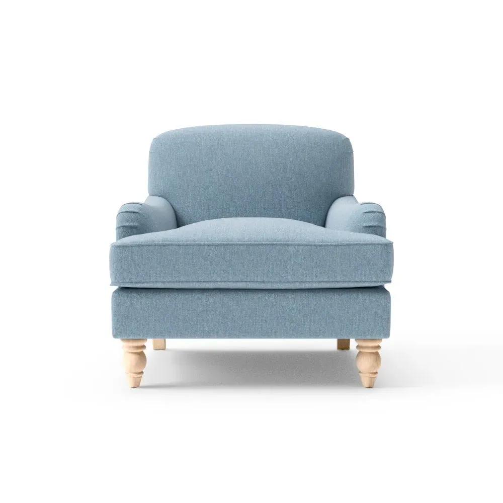 Armchair - Teal Marl, Rustic Weave