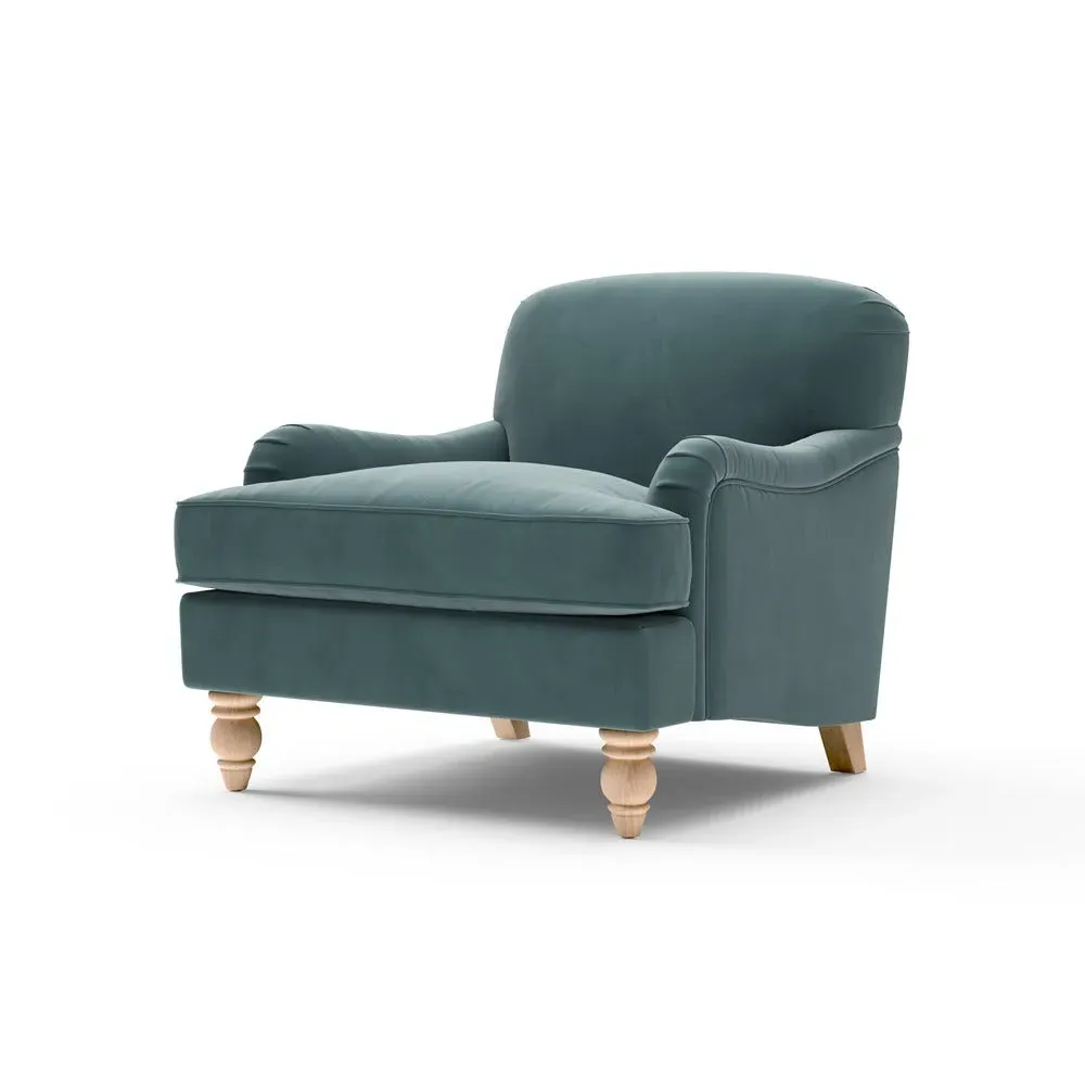 Armchair - Teal, Matt Velvet