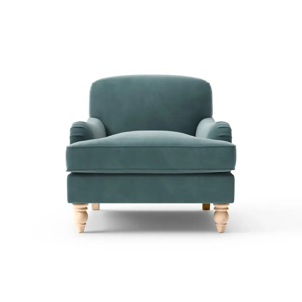 Armchair - Teal, Matt Velvet